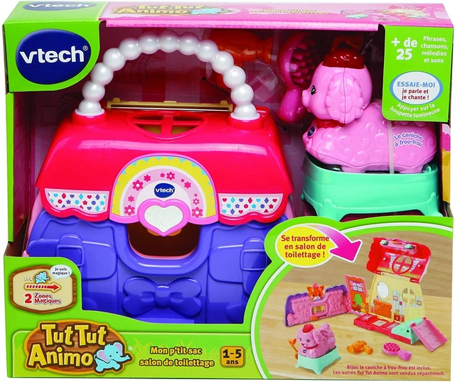 VTech Tut Animo-Mon P'tit Sac Salon de Toilettage + Bijou Le Caniche Frou