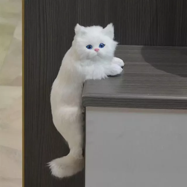 Cute Plush Fake Cat Art Ornaments Figurine Home Desk TV Hanging Toys Home De~m' 3