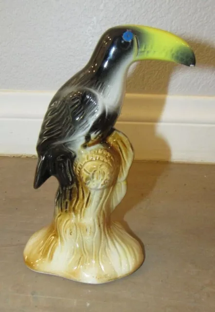 Vintage Toucan Bird Glazed Ceramic Figurine Statue Sculpture - #1 Brazil 204B