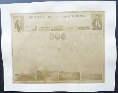 19th Century Albumen Egyptian Suez Canal In Egypt