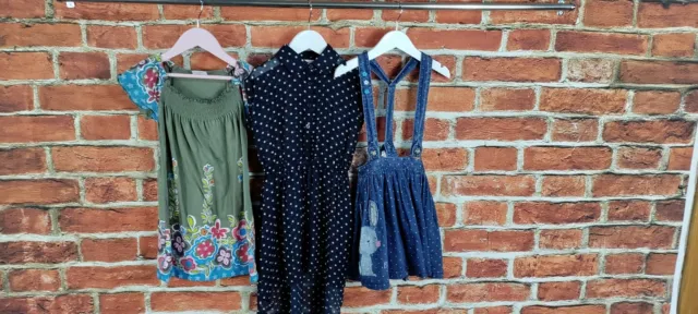 Girls Bundle Age 3-4 Years Next Bluezoo Dress Pinafore Sheer Floral Summer 104Cm
