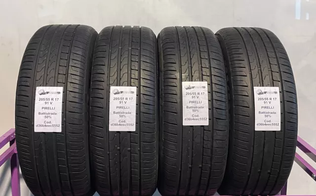 PNEUMATICO USATO PIRELLI CINTURATO P7 205/55 R17 91V Estive