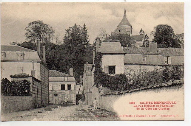 SAINTE MENEHOULD - Marne - CPA 51 - Rue Robinet et la cote des Cloches -