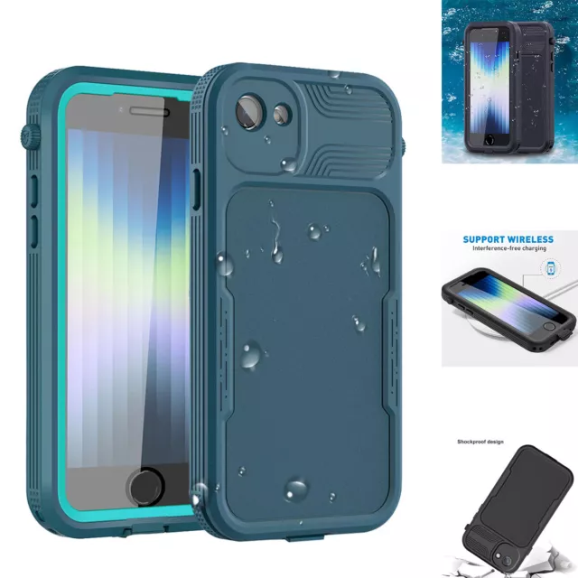 For iPhone SE 2nd/3rd Generation Case Waterproof Shockproof Heavy Duty Cover