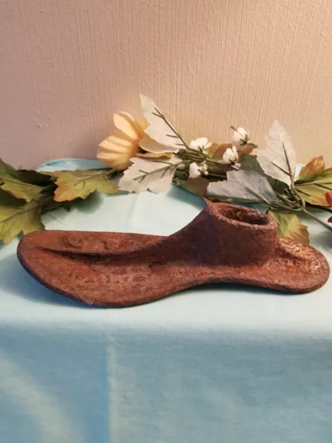 Vintage Antique Cast Iron Metal Shoe Cobbler Mold Form, From Bygones Past.