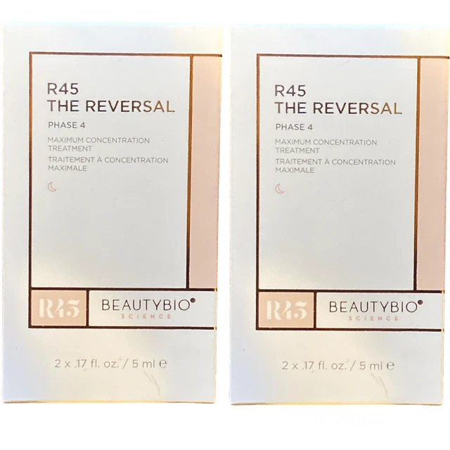 2 PACK R45 The Reversal Phase 4 Size 2x .17fl oz Beauty Bio New Sealed