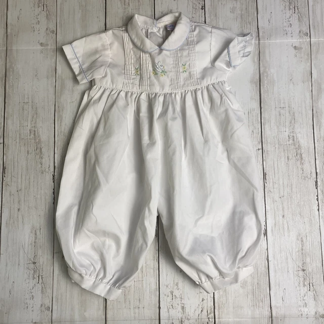 Vintage White Girls Petit Ami Baby Romper-Size 0