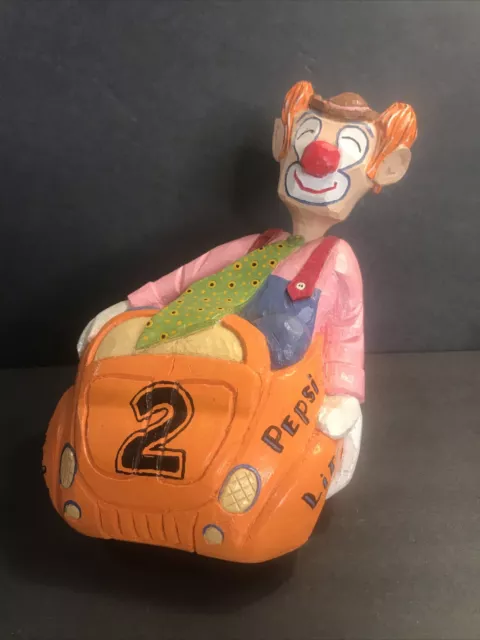 Wooden Hand Carved McDonalds Car Racing/Advertising/Signed And Dated August 1997
