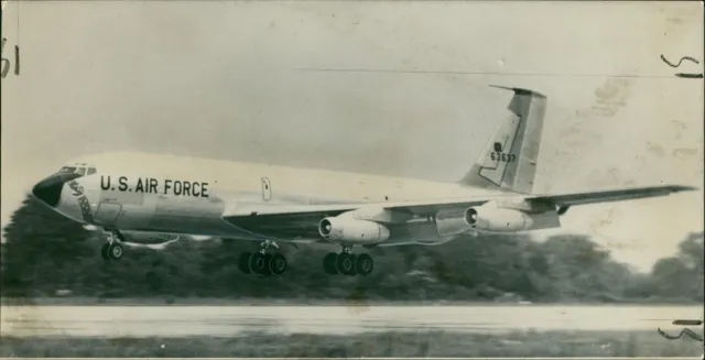 Two Boeing KC-135 jet tanker-transport aircraft... - Vintage Photograph 1254785