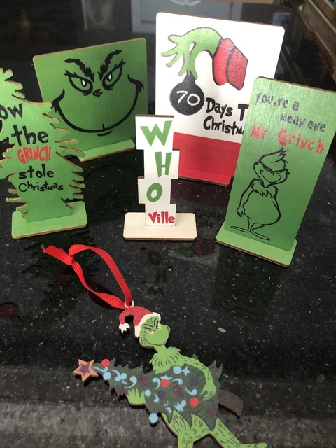 Grinch Tiered Tray Decor, Farmhouse Tiered Tray Decor, Christmas decorations