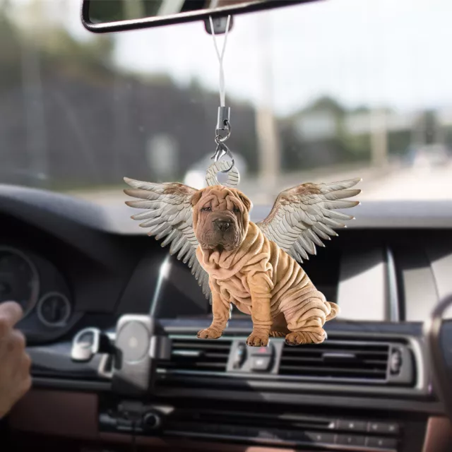 Shar Pei Dog Sleeping Angel Wing Ornament, Shar Pei Dog Angel Wings Ornament 3