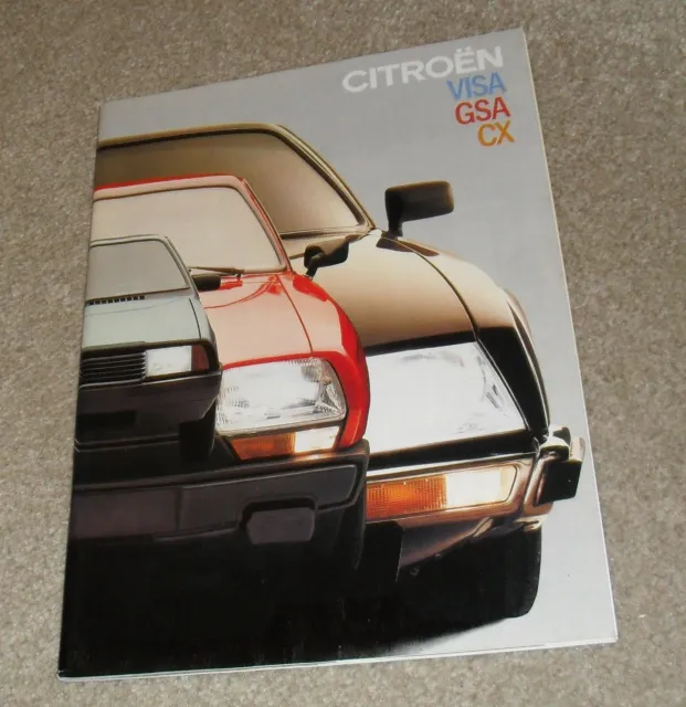 Citroen Brochure 1982 - Visa GSA Estate Pallas CX GTI Safari Familiale Prestige