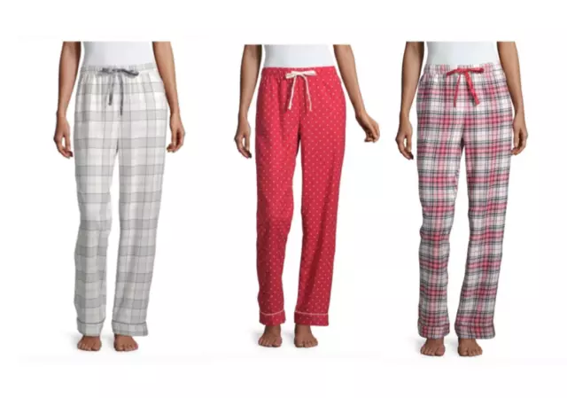 New Womens Liz Claiborne Flannel Pajama Pants PJ Pants Warm Cozy