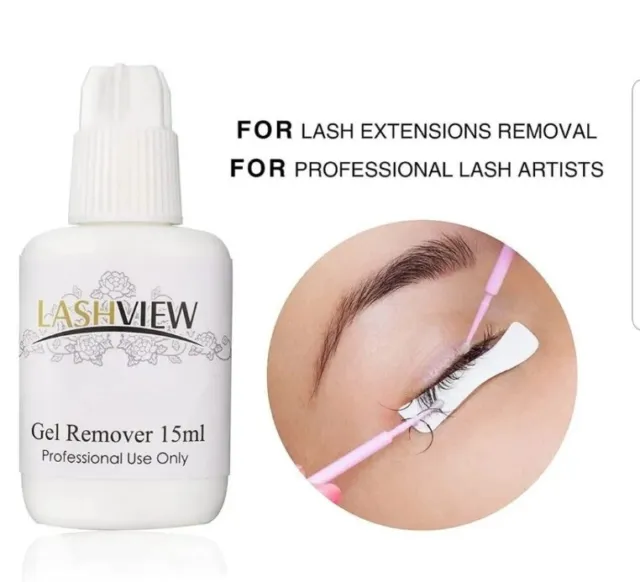 Professional Eyelash Extension Gel Remover Glue Removal 15ml LASHVIEW Free Post