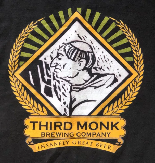 Third Monk Brewing T Shirt Mens Large Insanely Great Beer  Graphic Michigan