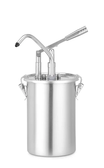 Soßenspender Ketchup-Spender Edelstahl Dosierspender Senfspender fünf Liter 5 l.
