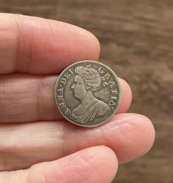 Queen Anne (1702-1714). Silver Fourpence. Dated 1710.