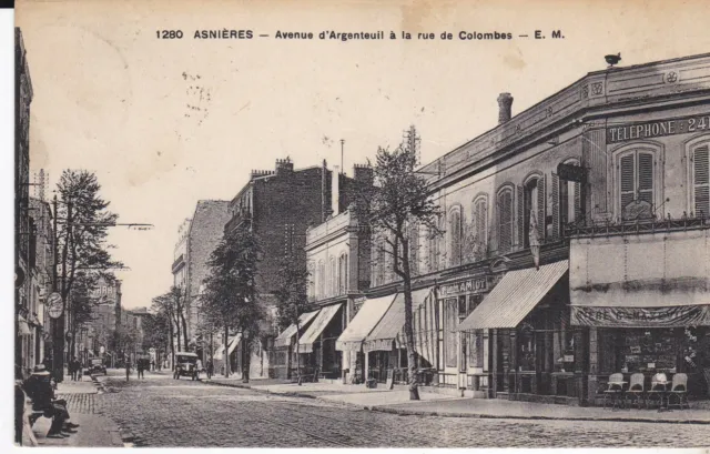 Cpa Asnieres Avenue D'argenteuil A La Rue De Colombes