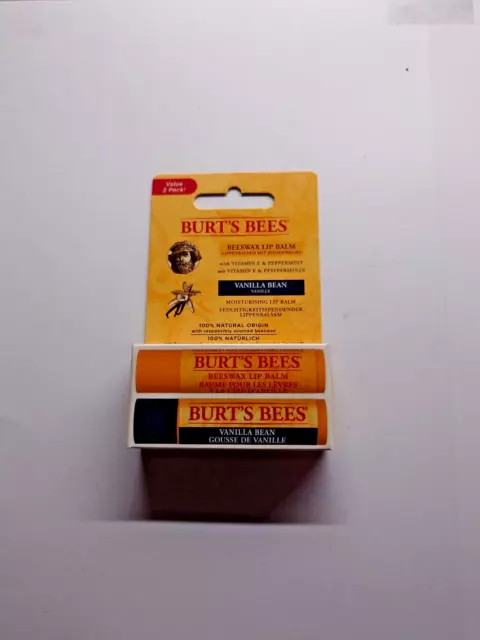 Burts Bees Bienenwachs & Vanilla Lippenbalsam 2 Pack 2x 4,25g