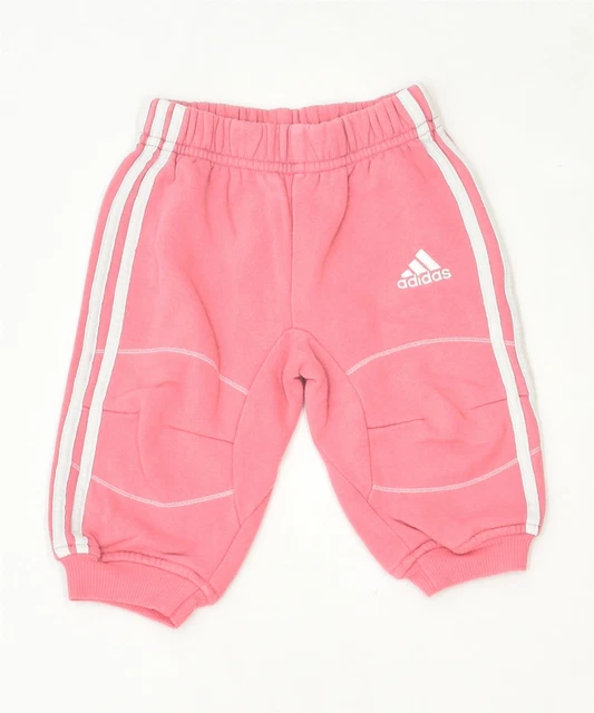 Tuta Adidas Ragazze Pantaloni Jogger 0-3 Mesi Rosa Cotone Sport SX06