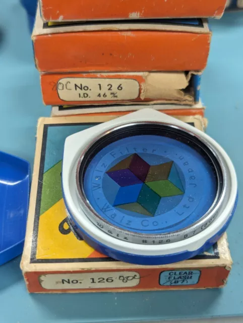 46mm Walz  Blue, Clear Flash (80C) Filter Lens-NOS