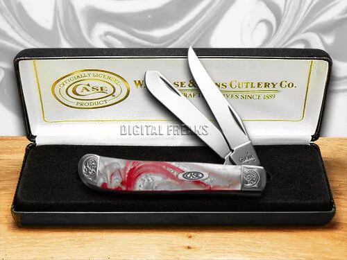 Case xx Mini Trapper Knife Peppermint Corelon Engraved Bolster Pocket 9207PM/E