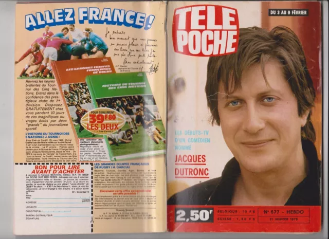 Tele Poche 1979 N°677 Complet - Jacques Dutronc