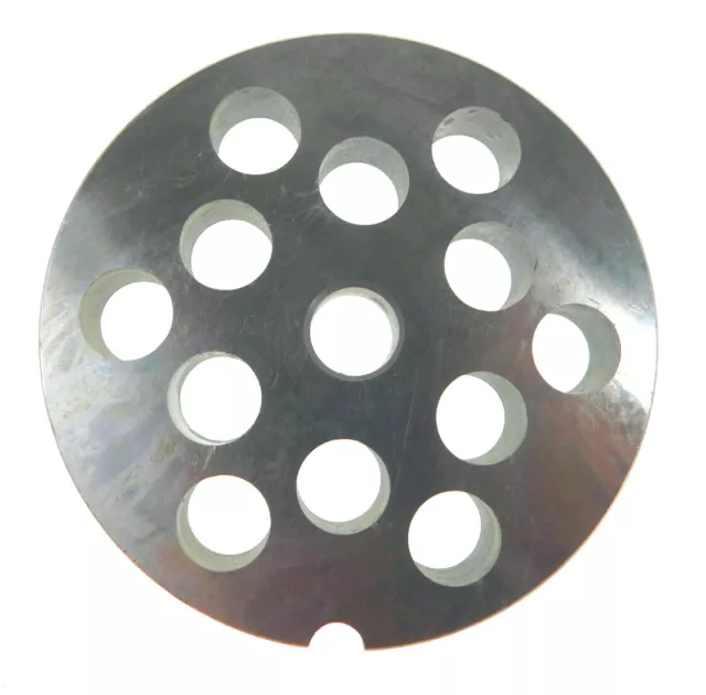#22 x 1/2" (12mm) Stainless meat grinder plate for Weston 3 3/16" diameter