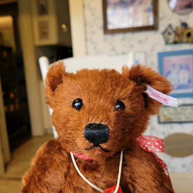 Ltd Ed. rusty mohair Steiff Frederick Teddy Bear FAO Schwarz EAN 669606 12in EUC