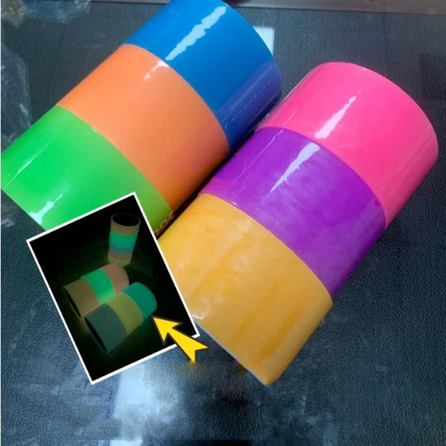 6Pcs Colorful Sticky Ball Rolling Tapes Luminoso Divertente 6cm Wide Color Ball