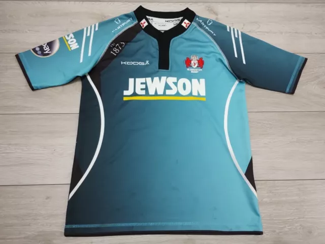 Gloucester Rugby Away Shirt 2012/2013 - Kooga Small / Youth Jersey Blue Top B4Q