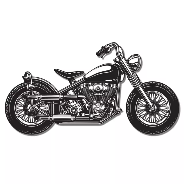 Motorcycle Vintage Chopper Sticker Decal Racing Helmet Harley Davidson Style USA