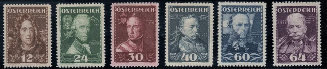 Austria Semi-Postal Stamps: Lot 10 - (B132-B137) VF/EX MNH Complete Set $125.00