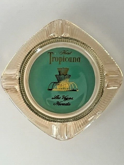 Vintage Hotel Tropicana & Casino Las Vegas Glass Ashtray - 4"
