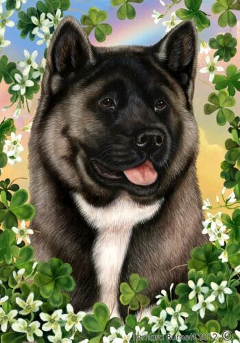 Clover House Flag - Silver Akita