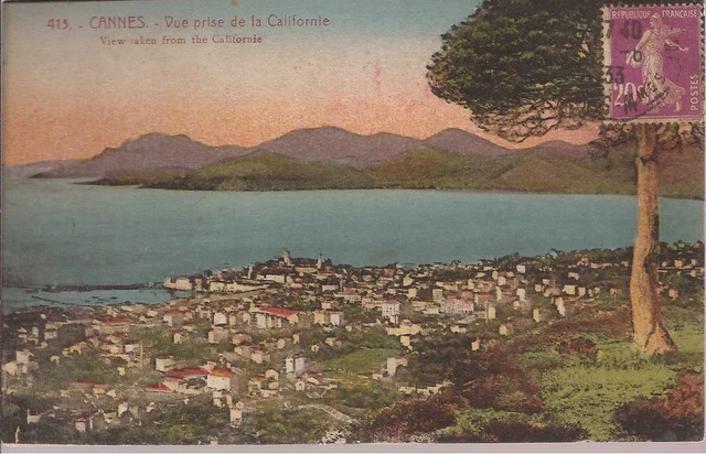 CPA 06 CANNES.VUE PRISE DE LA CALIFORNIE..ECRITE.EN 1933 TBE (ref 63)