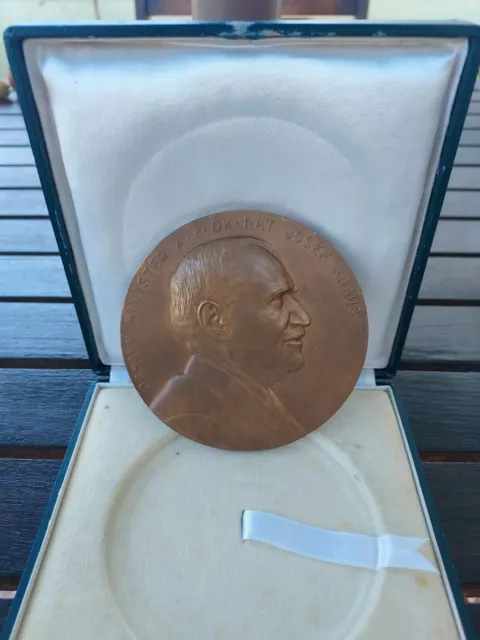 Österreich Seltene Marschall Josef Kraus 1958 Bronzemedaille, im Originaletui