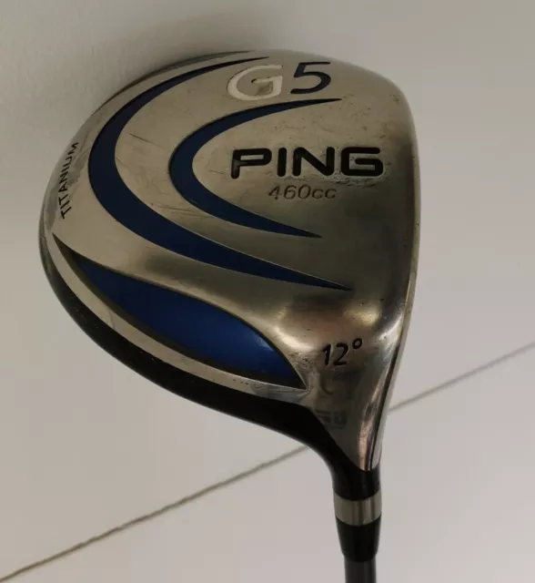 Ping G5 12 Degree Titanium 460cc Driver Soft Regular Shaft TFC100D Flex Control