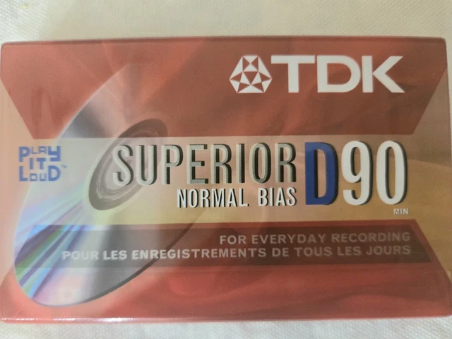 TDK SUPERIOR D90 Recordable Audio Cassette Tape 90 Min 10-Pack
