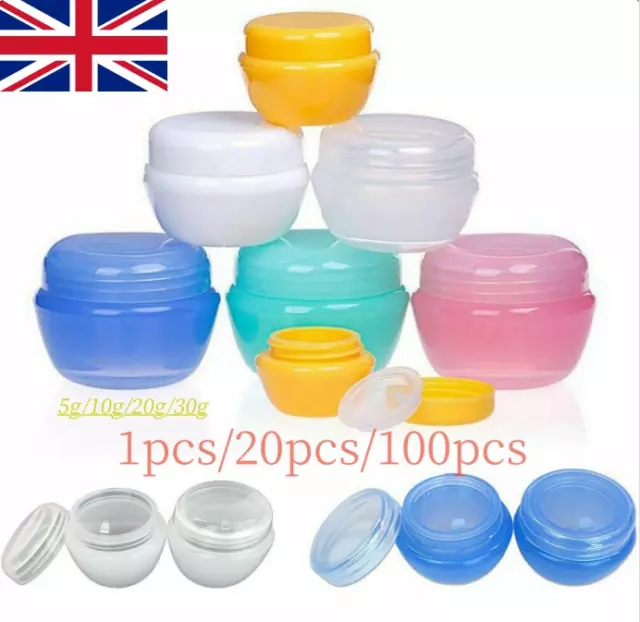 Plastic Container Empty Sample Jar Pot Bottle for Cosmetic Travel Lip Balm Cream