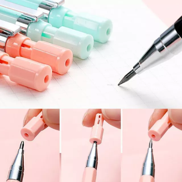 1pc Mechanical Pencil 2.0 mm Lead Refill Automatic Pencil for Exams Drawing=*