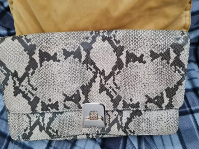 Snakeskin sales print clutch