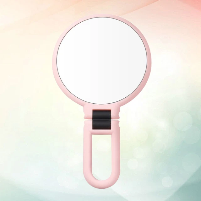 Espejo de bolsillo de ambos lados maquillaje lupa plegable viajes