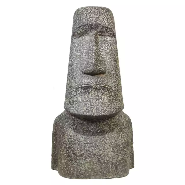 XXL Steinfigur Osterinsel Moai Skulptur Lavasand Bali Tiki Garten Hawaii 120 cm