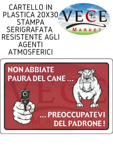 Cartello 'Attenti Al Cane' 20x30 Cm In Plastica - Visibile E Resistente - Foto 6