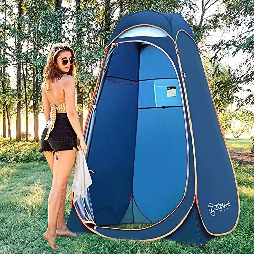 Pop Up Shower Tent, Portable Camping Toilet Changing Room Privacy Royalblue