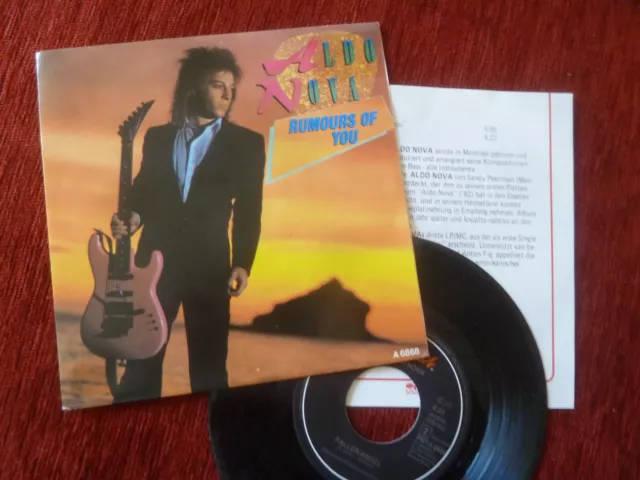 Aldo Nova - Rumors of you      Single  1985 mit Promo-Beblatt