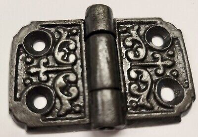 1-1/4" Small Tiny Little Victorian Style Hinge Cast Iron Antique Vintage rustic