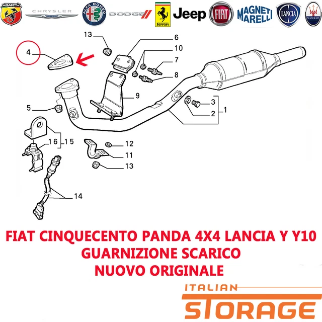 Ligne D'échappement Complète Pour Lancia Y 1.1 1.2 1.4 1995-2001 - Neuve, Kit Montage, Garantie 30 Mois