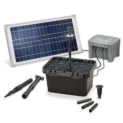 LED Étang Jardin Esotec 101925 Esotec Solaire Pompe de Bassin 25W 630l .H Batterie 